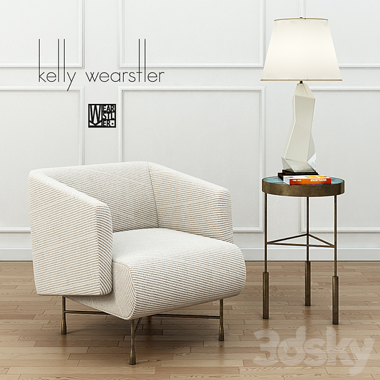 KELLY WEARSTLER BIJOUX LOUNGE CHAIR 3DS Max - thumbnail 1