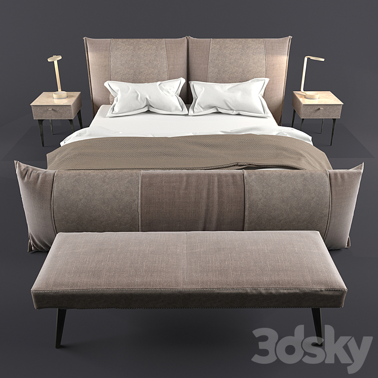 PEPPER NIGHT bed by GAMMA 3DS Max - thumbnail 1