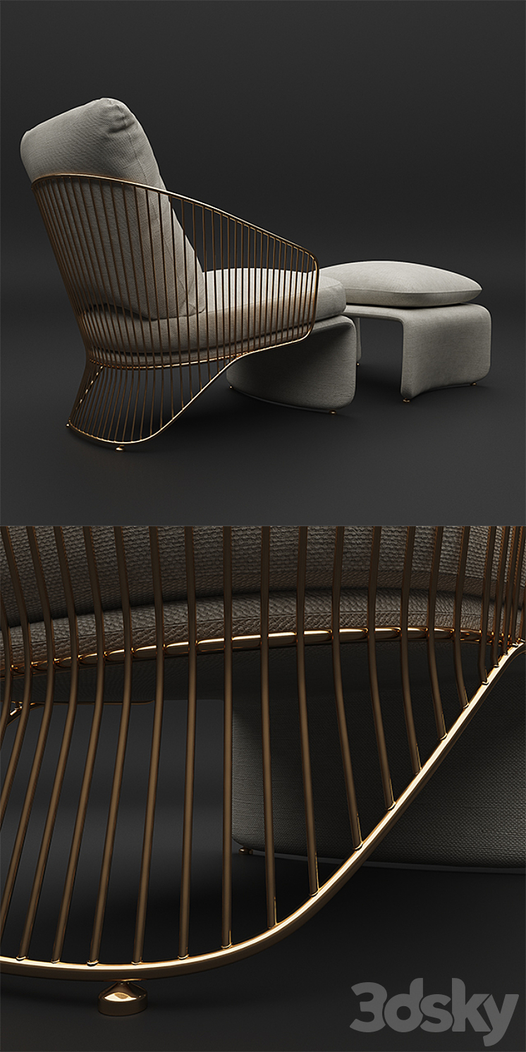 Minotti Colette 3D Model