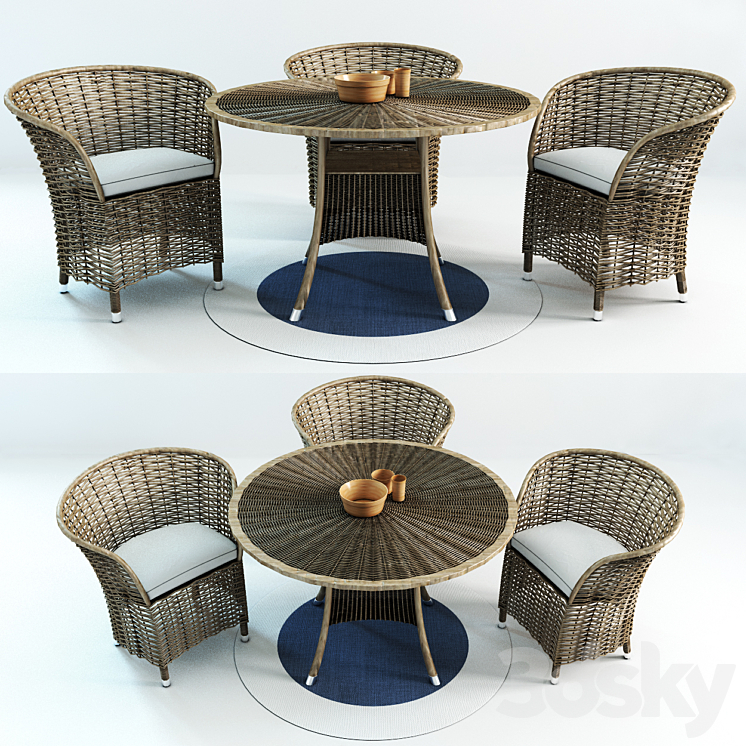 Patio Wicker 3DS Max - thumbnail 1