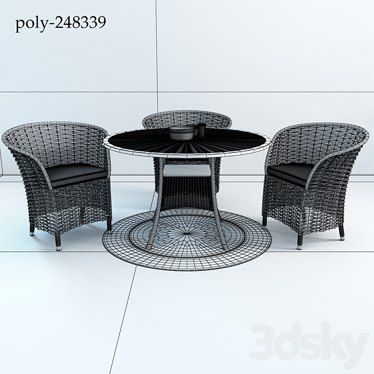 Patio Wicker 3DS Max - thumbnail 2