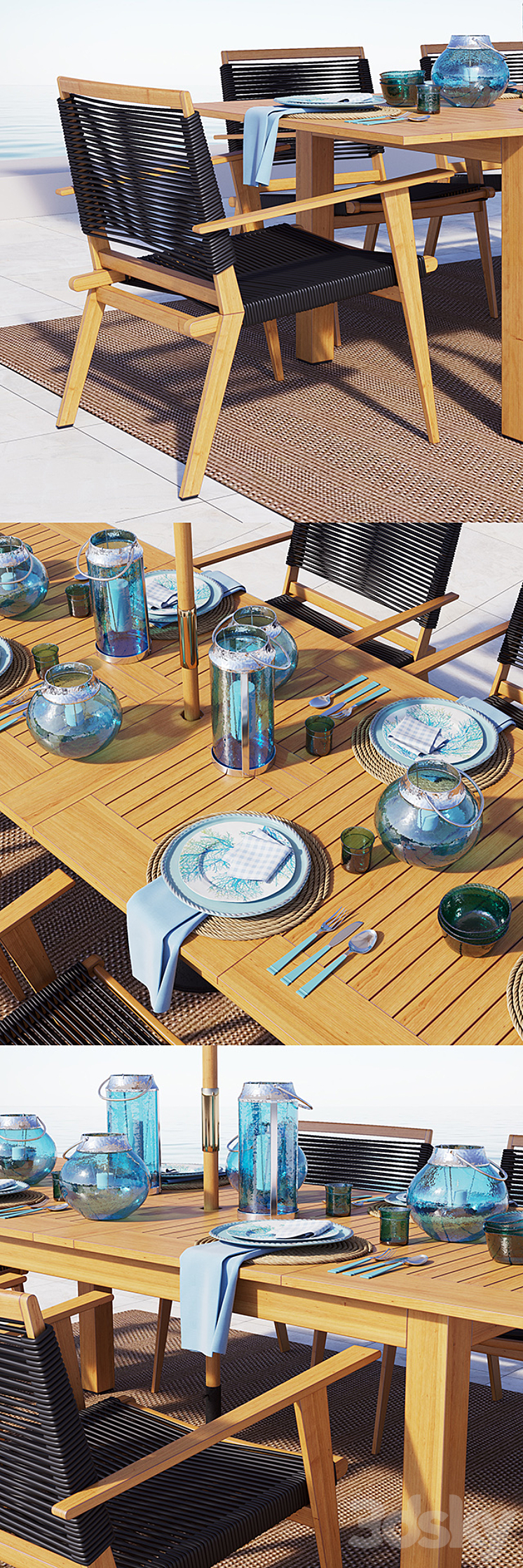 Outdoor furniture Palmer Rope 3DS Max - thumbnail 2