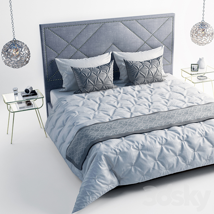 west_elm bed 3D Model