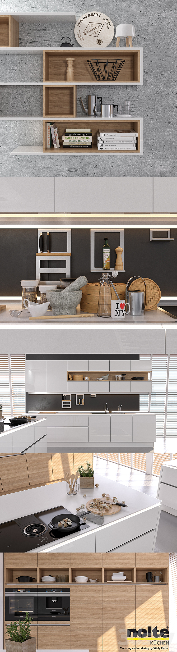 Kitchen NOLTE Nova Lack (vray GGX corona PBR) 3D Model