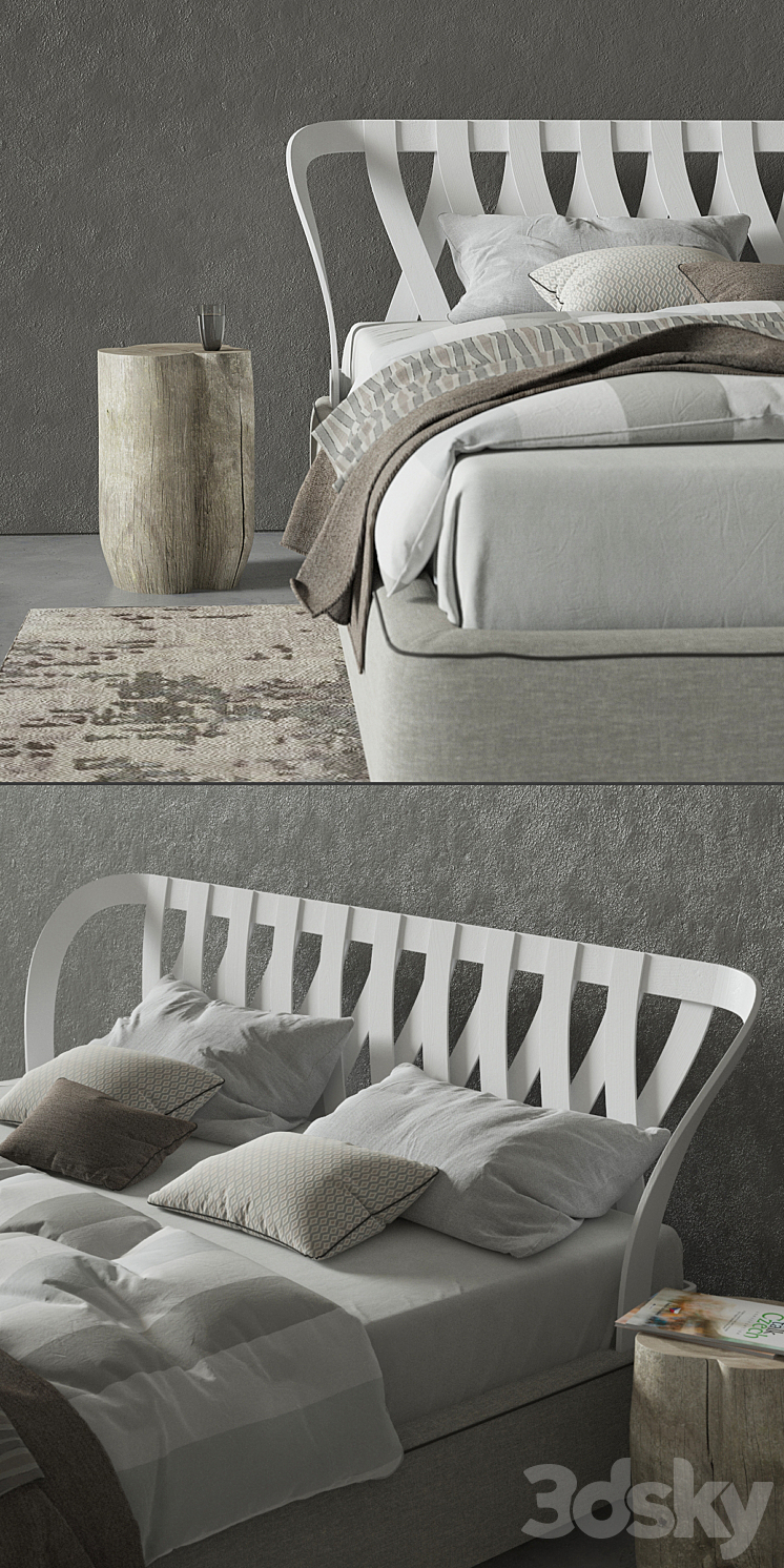 Bed Twils NATURAL 3D Model