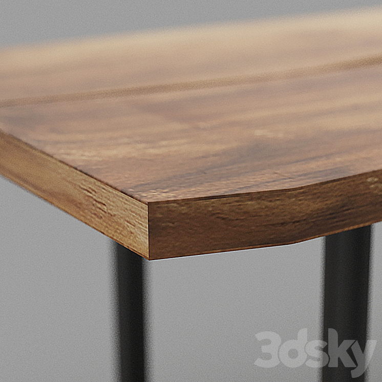 Wood Slab Table 3D Model