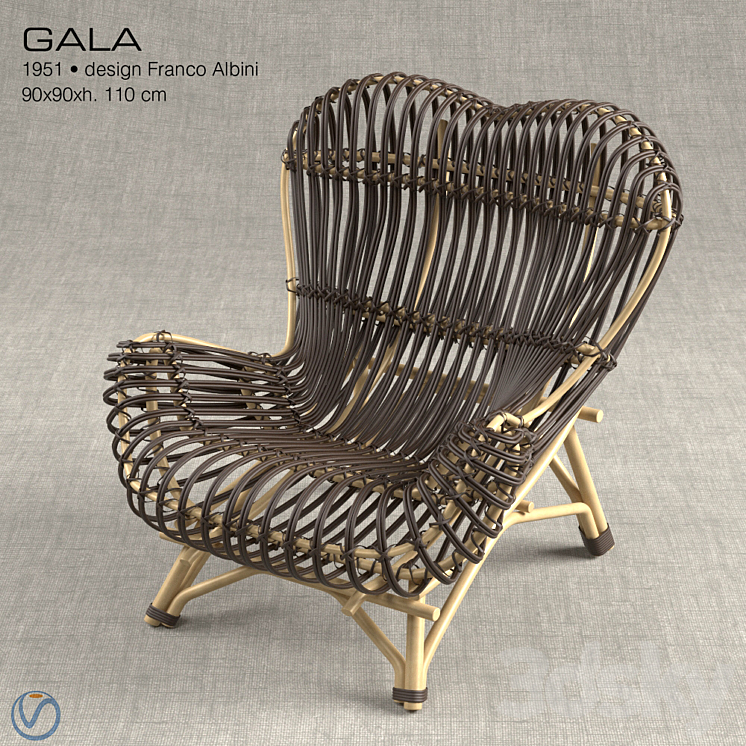 Vittorio Bonacina Gala Chair 3DS Max - thumbnail 1