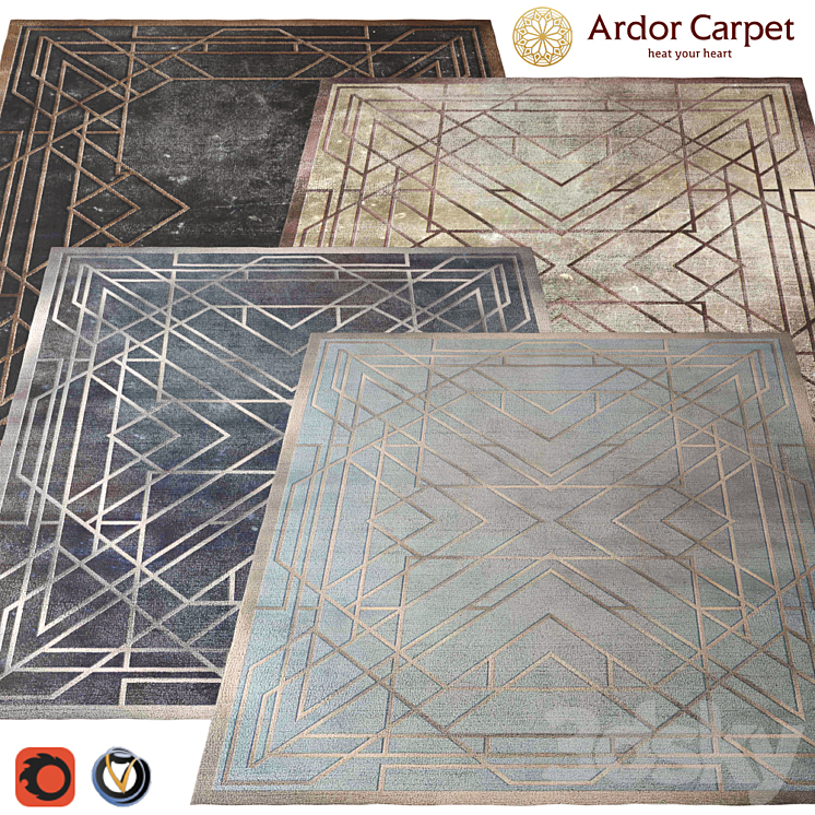 Carpet Ardor (Echelle) 2400h3000 (4 colors) 3DS Max - thumbnail 1
