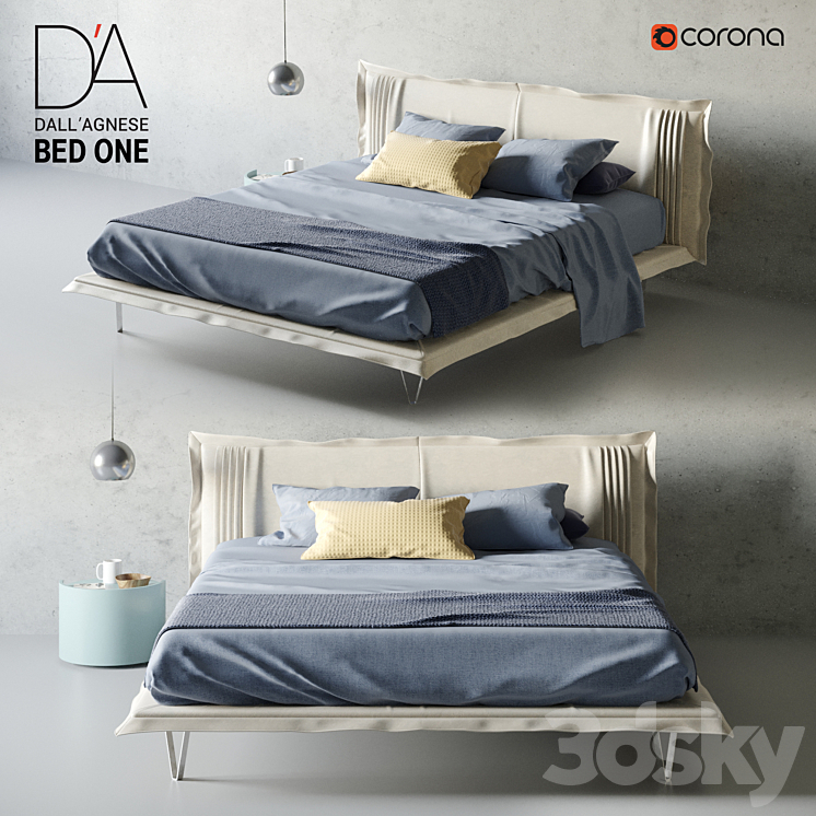 Dall’Agnese Bed one 3DS Max - thumbnail 1