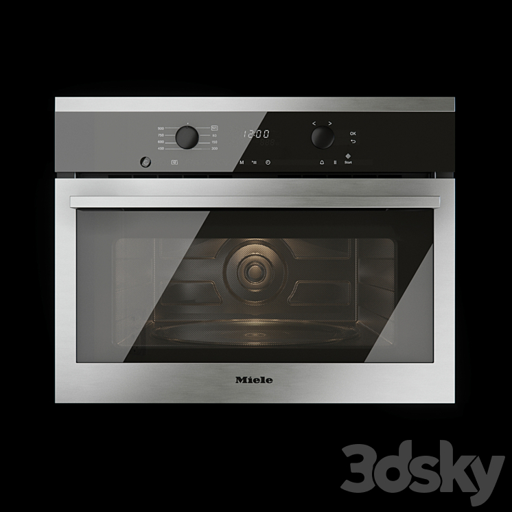 Builtin microwave oven Miele M6160TC Kitchen appliance 3D model