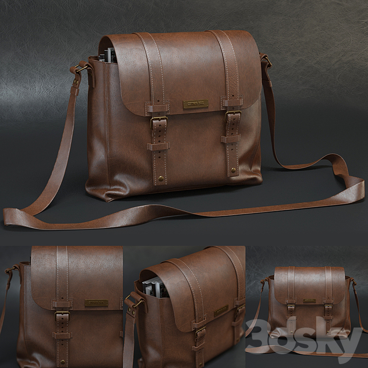 Leather bag 3DS Max - thumbnail 1