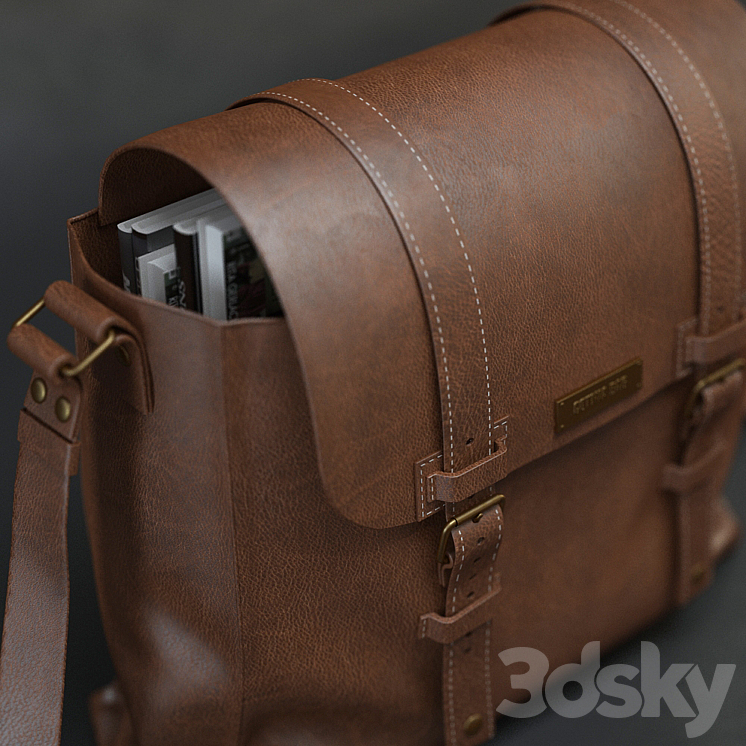 Leather bag 3DS Max - thumbnail 2