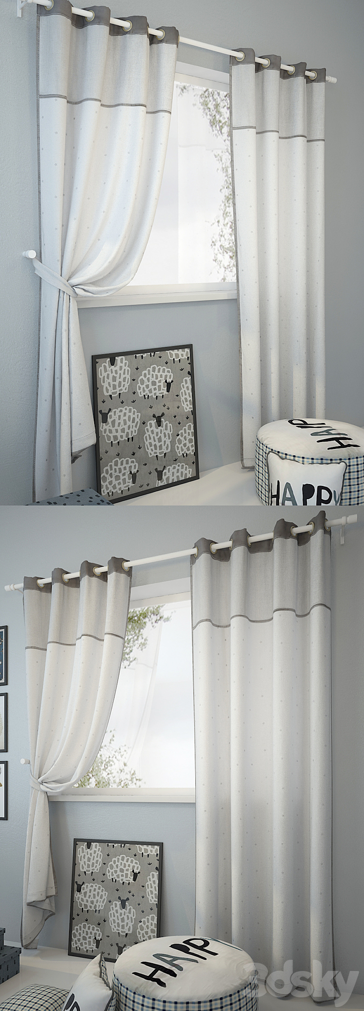 Curtain and decor 11 3DS Max - thumbnail 2