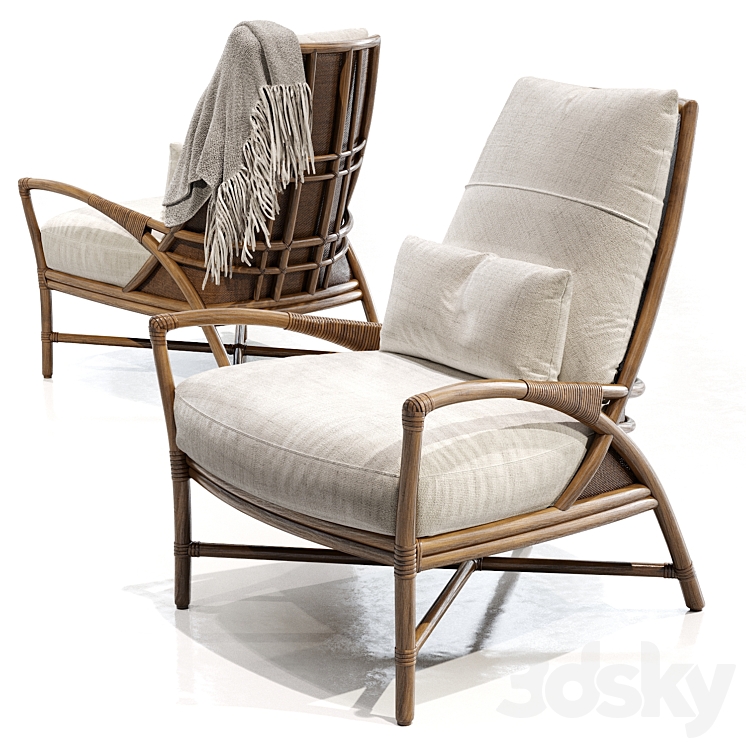 Mcguirefurniture PETAL LOUNGE CHAIR 3DS Max - thumbnail 1