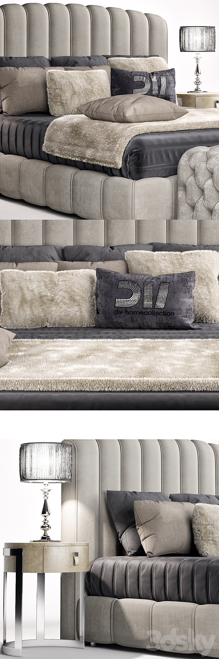 Bed Byron DVhomecollection 3DS Max - thumbnail 2