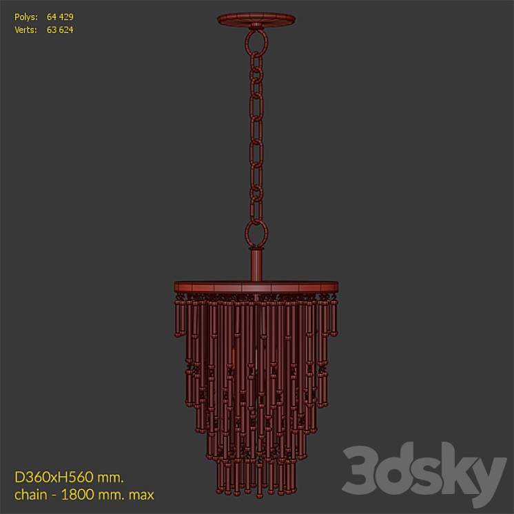 Chandelier Restoration Hardware Luciano 68120069 ABRS 3D Model