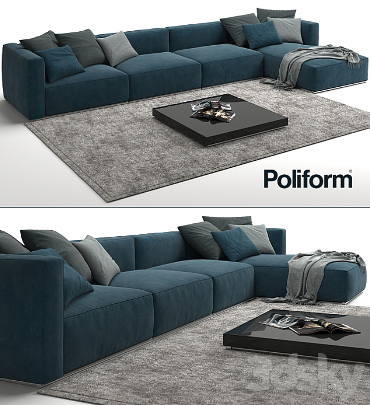 Sofa Poliform Shangai 3D Model