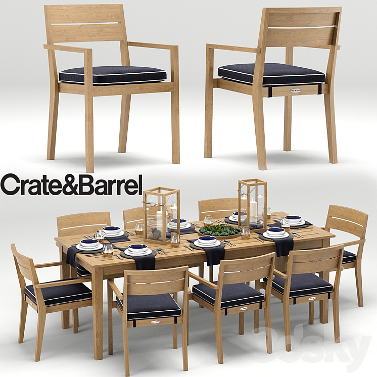 Regatta Dining Collection Crate&Barrel 3DS Max - thumbnail 1