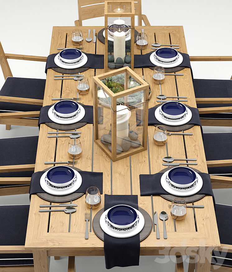 Regatta Dining Collection Crate&Barrel 3DS Max - thumbnail 2