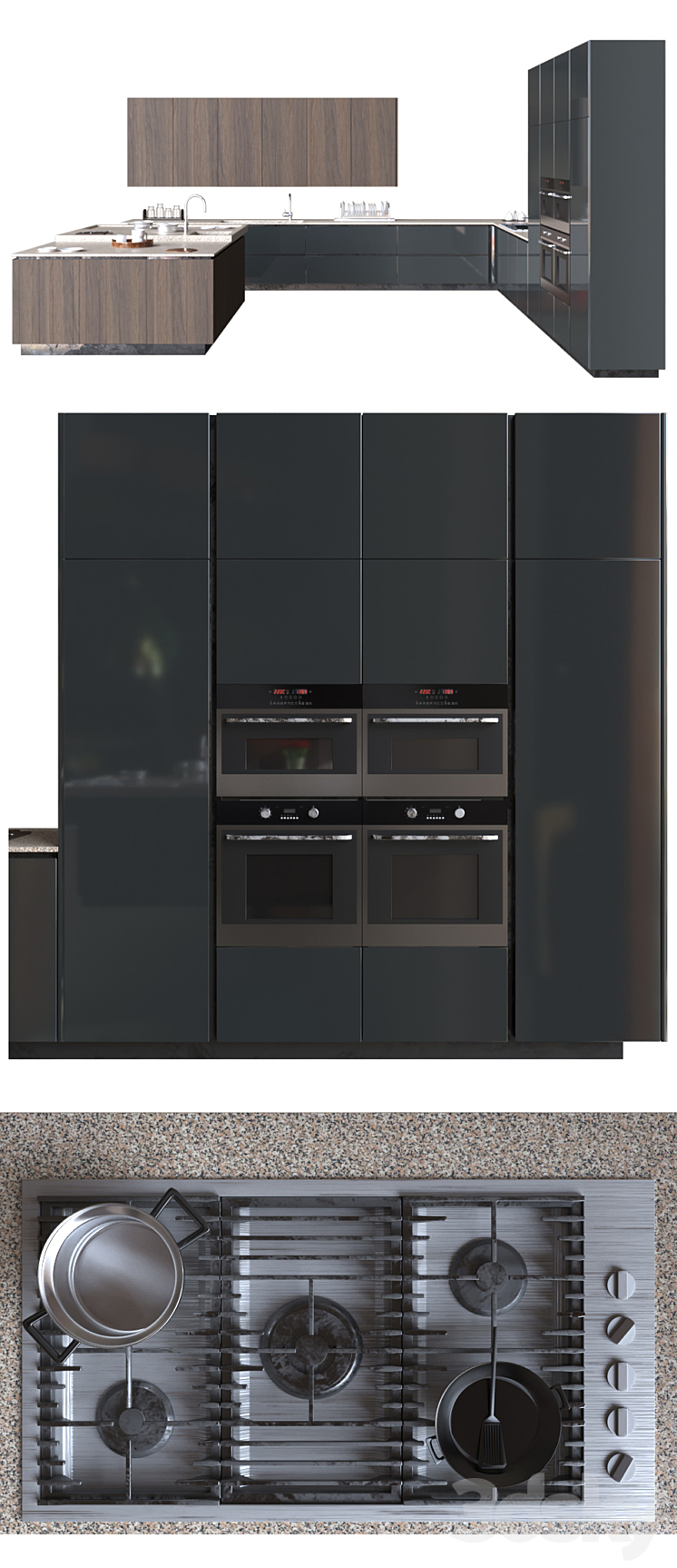 POLIFORM KITCHEN COLLECTION DESIGN CR & S VARENNA ARTEX 2 3D Model