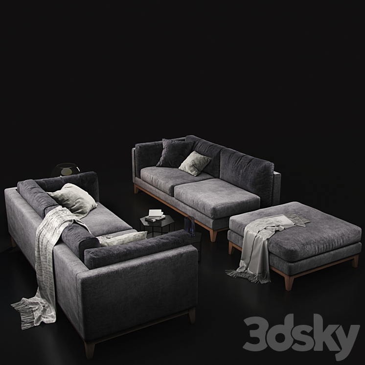 Sofa Cristal Sofa Club modular 3D Model