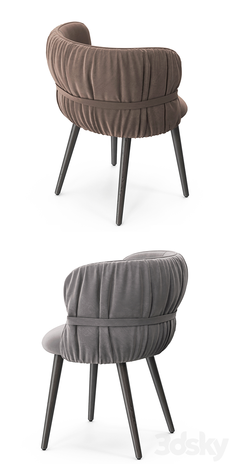 Potocco Coulisse armchair 3DS Max - thumbnail 2