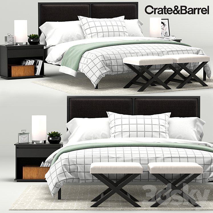 Oliver Bedroom Collection Crate&Barrel 3DS Max - thumbnail 1
