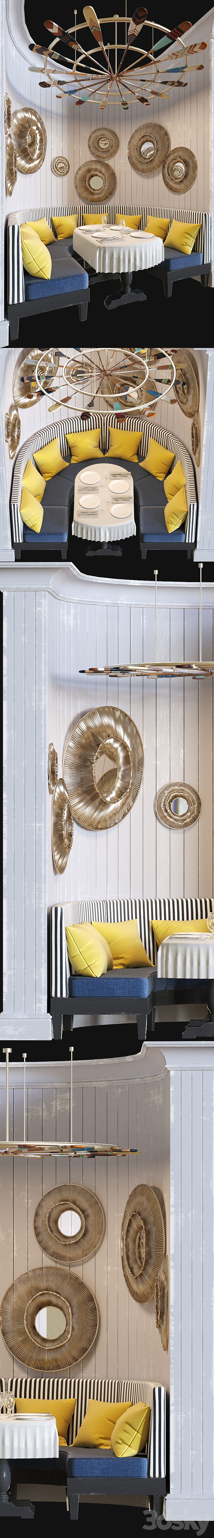 Luza for cafe restaurant 3D Model