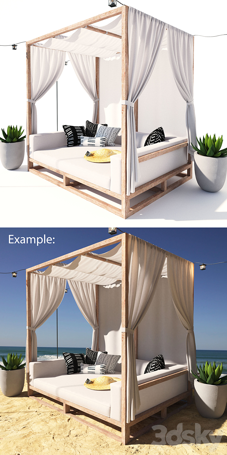 AVIARA CANOPY DAYBED 3DS Max - thumbnail 2