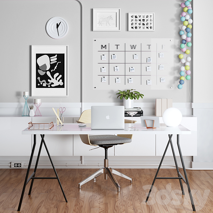 IKEA HOME OFFICE 3DS Max - thumbnail 1