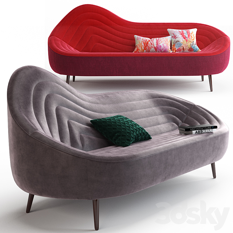 Kare Design Sofa Isobar 3DS Max - thumbnail 2