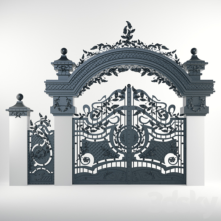 Gate Forged Arched 3D Model