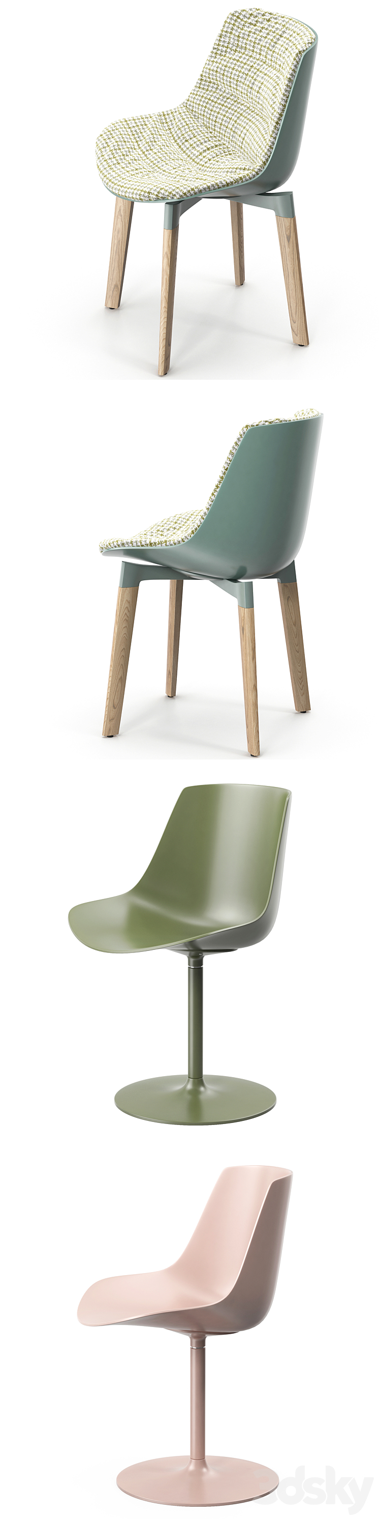 Flow color chairs 3DS Max - thumbnail 2