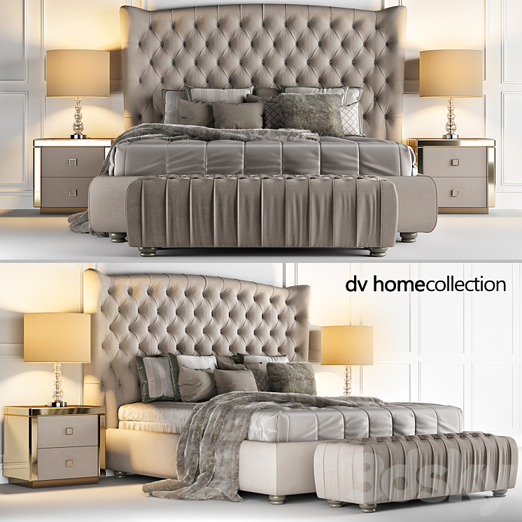 Bed Vogue DVhomecollection 3DS Max - thumbnail 1