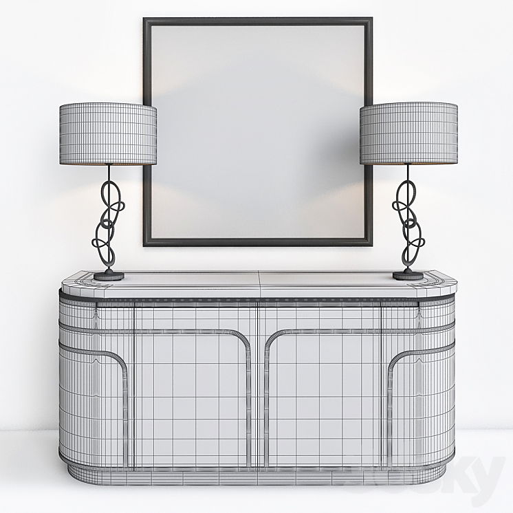 Baker Modern sideboard 3D Model