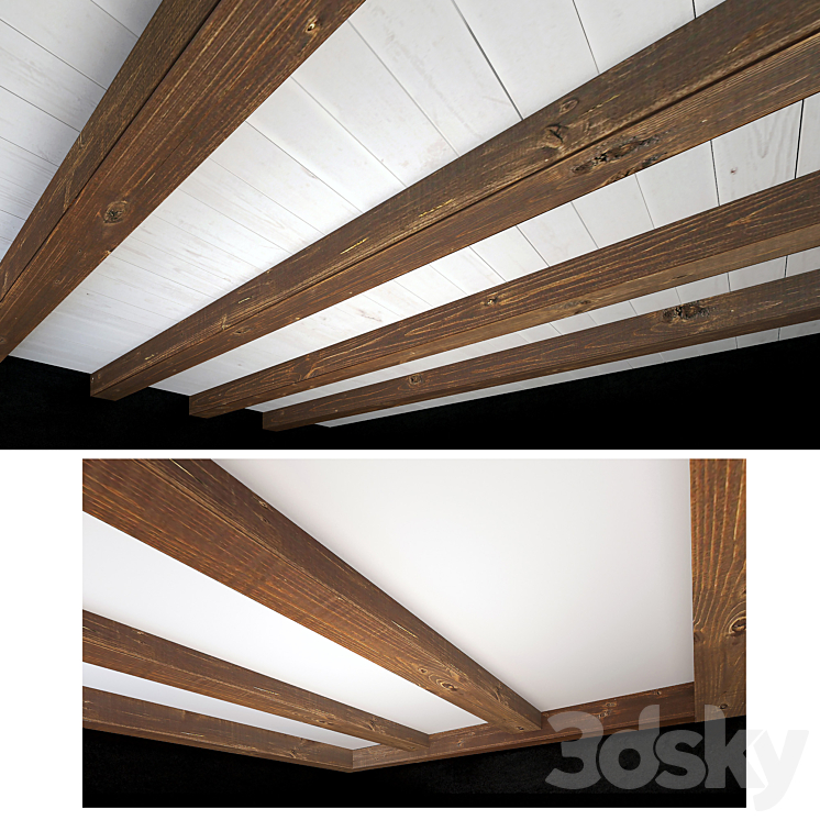 Wooden ceiling 3 3DS Max - thumbnail 2