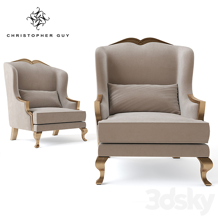 Armchair \/ Christopher Guy 3DS Max - thumbnail 2