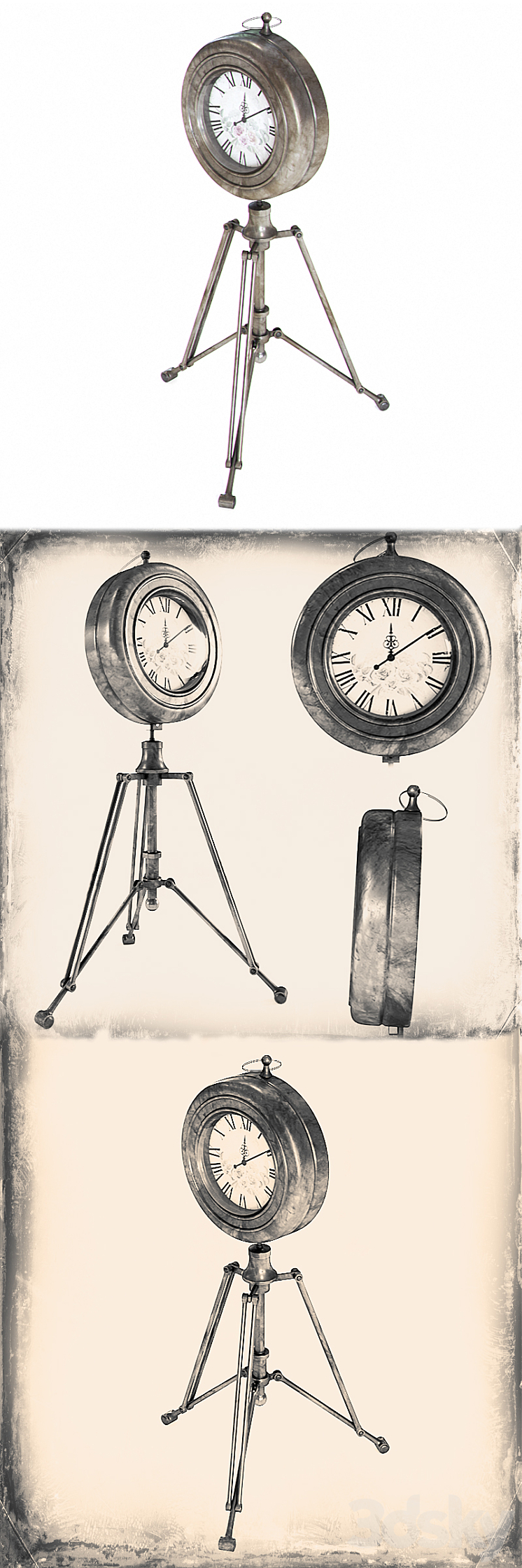 Retro clock 3D Model