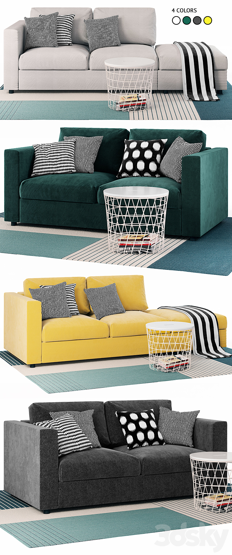 Sofas Vimle Ikea / Vimle Ikea 3D Model