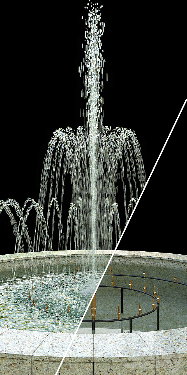 Animated fountain 3D Model