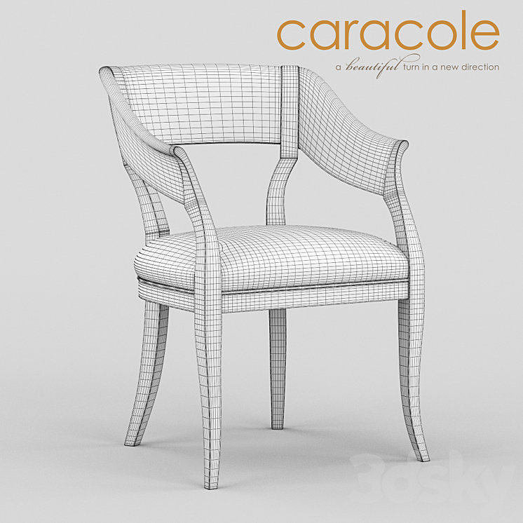 Chair of Bank of england Caracole 3DS Max - thumbnail 2