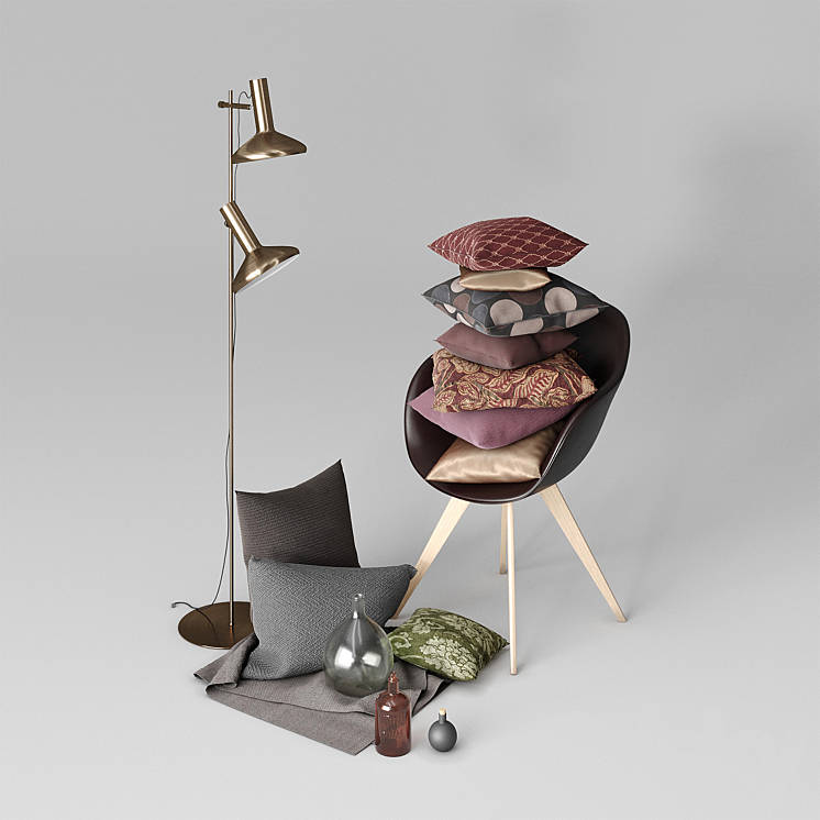 BoConcept Set: Adelaide Chair & Duo Stehlampe 3DS Max - thumbnail 2
