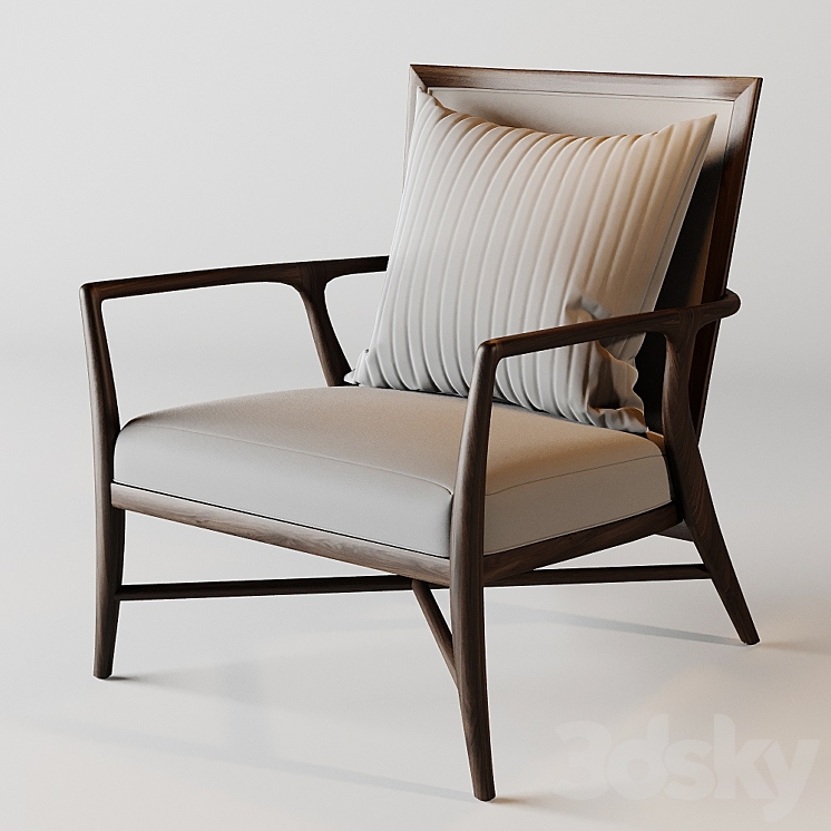 Davenport Lounge Chair 3DS Max - thumbnail 1