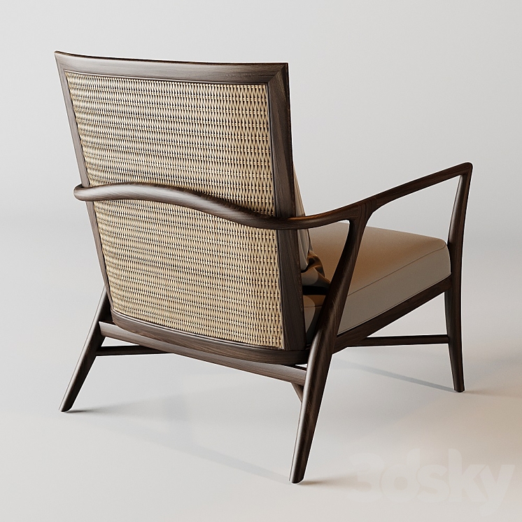 Davenport Lounge Chair 3DS Max - thumbnail 2