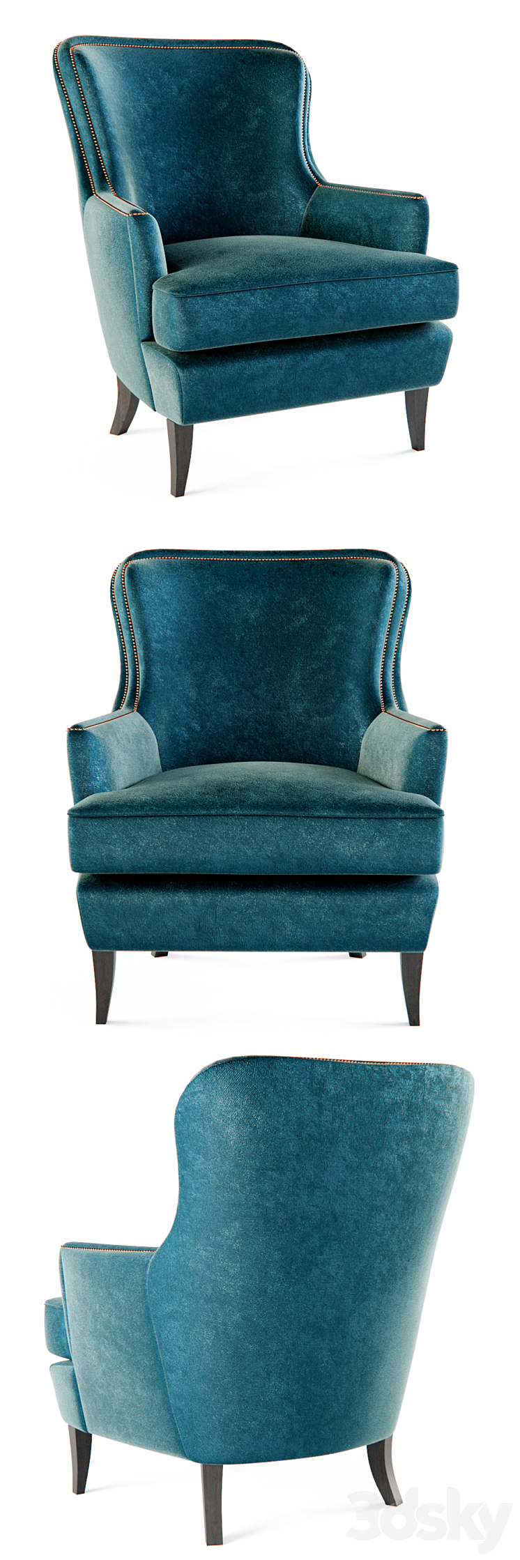 Style Matters – FH 106 Armchair 3DS Max - thumbnail 2