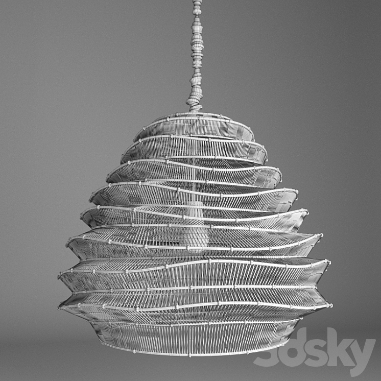 Roost Bamboo Cloud Chandelier 3DS Max - thumbnail 2