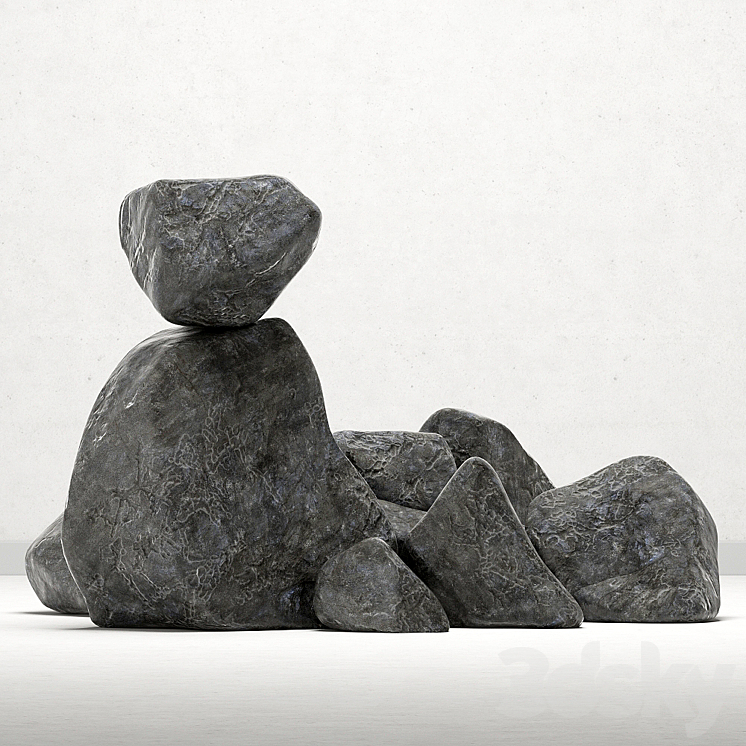 Collection rock stone \/ Collection of rock stones 3DS Max - thumbnail 1