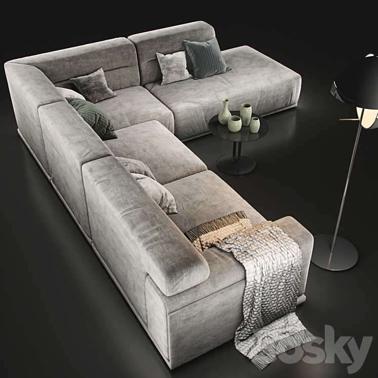 Sofa natuzzi Dorian 2904 3D Model
