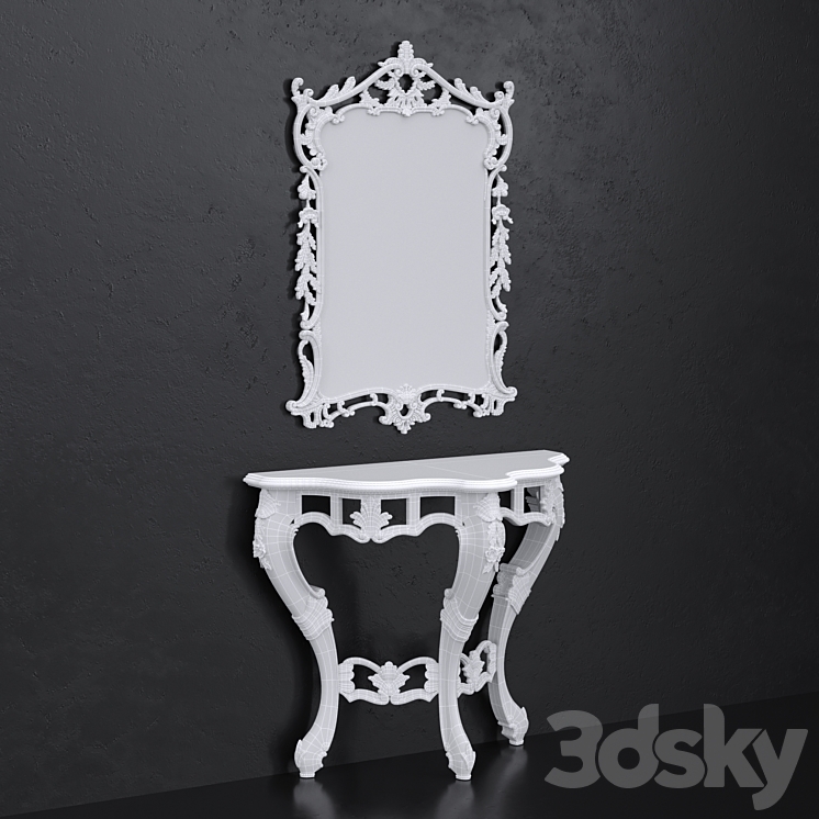 Console and mirror Andrea Fanfani 3D Model