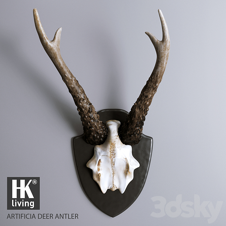 HKliving Artificial Deer Antler 3DS Max Model - thumbnail 1
